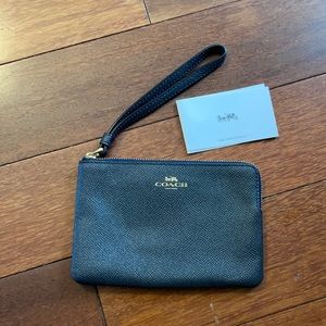 Dark Navy coach small clutch/wristlet